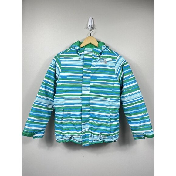 The North Face Other - The North Face Jacket Girl Large 14/16 Green Blue Hooded Jacket Parka Winter Ski